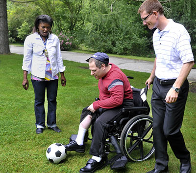 sports fun in a park with St-Bernard program